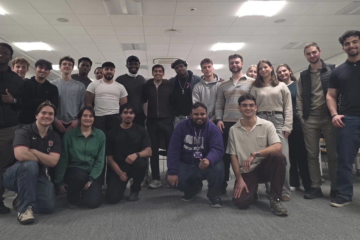 A large group of members at a February event